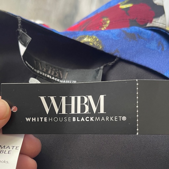 White House Black Market Floral Camisole - Black, Red, Blue - Picture 4 of 12